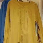 شومیز کتان کره ای زرد