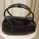 کیف gigi تمام چرم طبیعی رنگ مشکی - تصویر 2